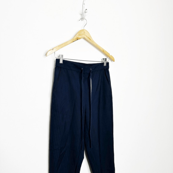 3.1 PHILLIP LIM Pinstripe Jogger Navy Blue Tailored Designer womens size 4 - Picture 3 of 7